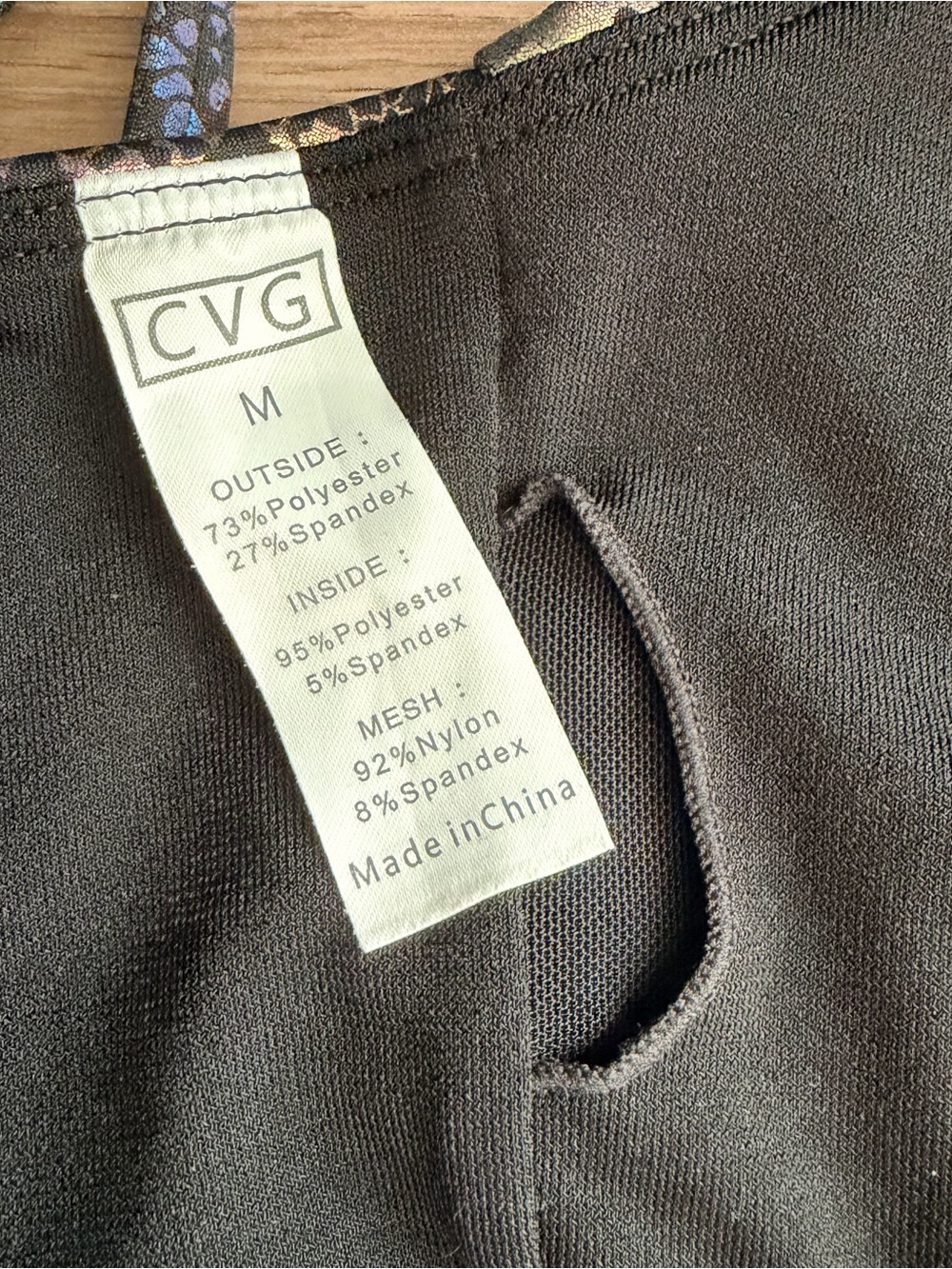 Constantly Varied Gear CVG “Glisten Here” Black Workout Sports Bra, Medium - Picture 3 of 7